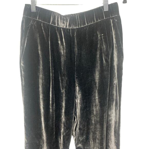 Ann Taylor Velvet Easy Pull On Ankle Pants Pewter NWT sz M Beautiful! - Picture 3 of 10
